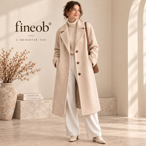 fineob®Timeless Warmth Long Coat Soft Structure. Effortless Elegance. Made for Everyday Moments.
