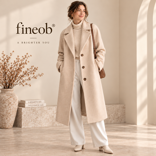 fineob®Timeless Warmth Long Coat Soft Structure. Effortless Elegance. Made for Everyday Moments.