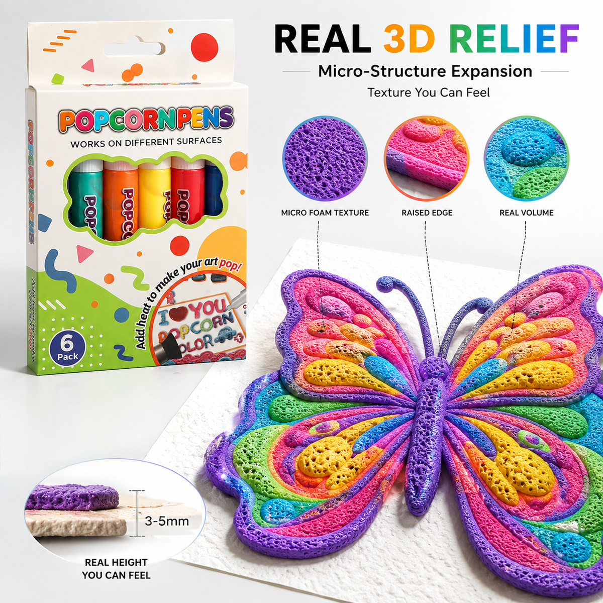 🎨Save 50% by ordering today丨Healrize® 3D Relief Art Pen – Turn Flat Drawings Into Touchable 3D Art✨✨