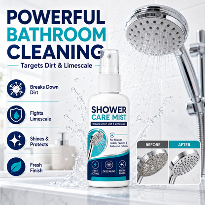 ✨Fast-Acting Shower Limescale Remover Spray – Dissolves stubborn mineral deposits & hard water stains. Restores water flow & shine – just spray & wipe! 🚿🧼