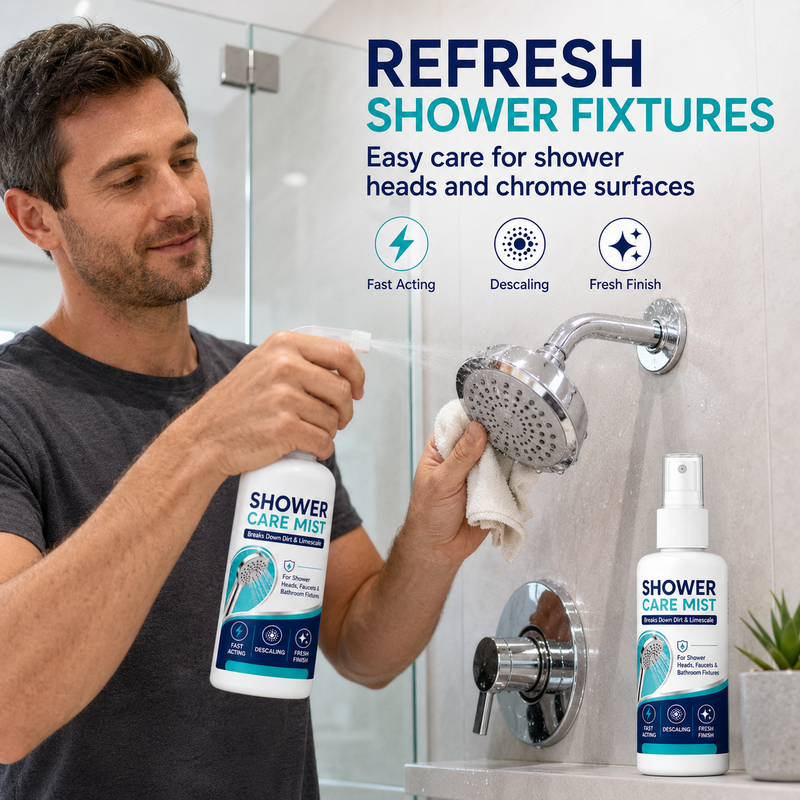 ✨Fast-Acting Shower Limescale Remover Spray – Dissolves stubborn mineral deposits & hard water stains. Restores water flow & shine – just spray & wipe! 🚿🧼