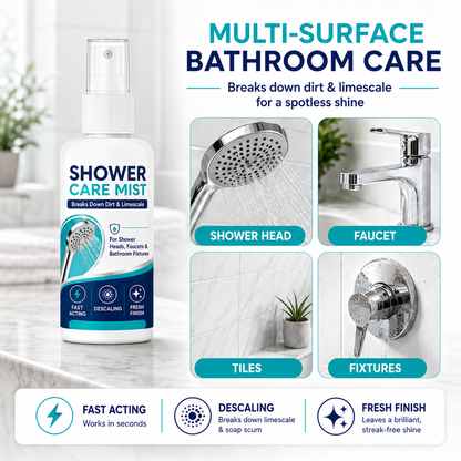 ✨Fast-Acting Shower Limescale Remover Spray – Dissolves stubborn mineral deposits & hard water stains. Restores water flow & shine – just spray & wipe! 🚿🧼